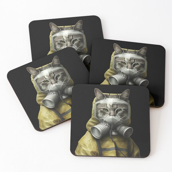 Item preview, Cat in hazmat costume designed and sold by AnimalArtPhotos.