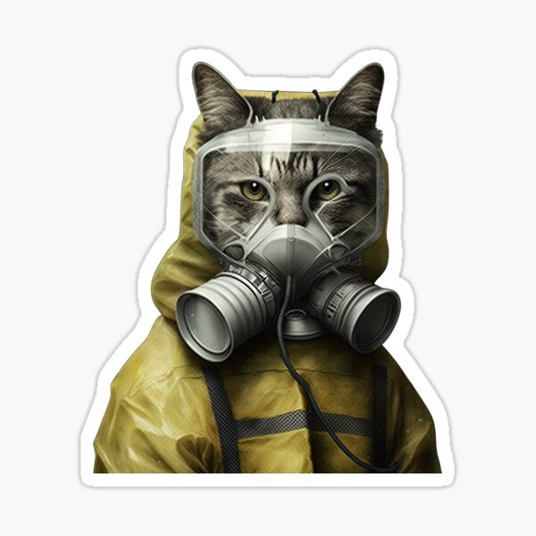 Artikel-Vorschau von Katze im Hazmat-Kostüm, designt und verkauft von AnimalArtPhotos.