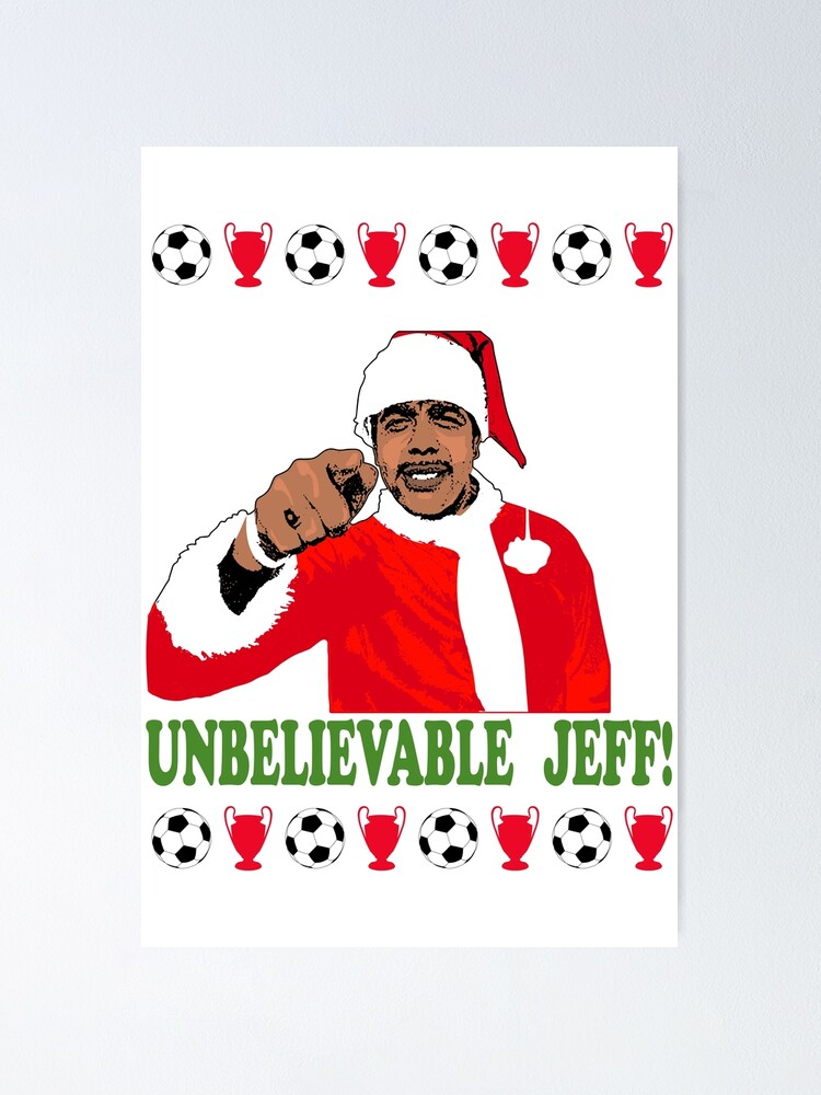 Funny Chris Kamara Christmas Jumper Football Gift Poster