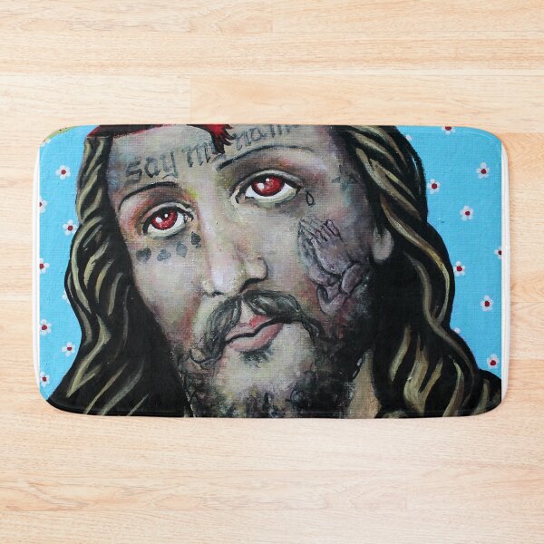 Item preview, mr. NICE GUY say my name. devil jesus combo original painting by tyler tilley designed and sold by Tyler Tilley.