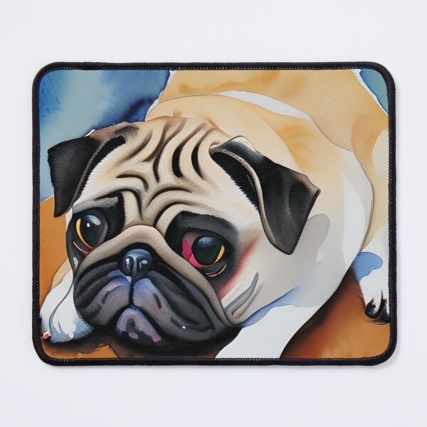 Item preview, Beautiful Watercolor Pug designed and sold by pugmom4.