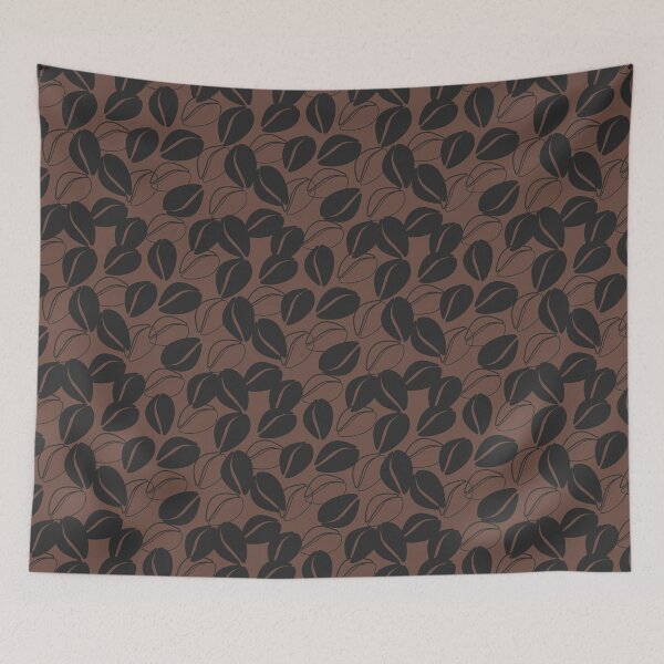 Item preview, Cool Coffee Beans (Dark Roast Brown Seamless Random Repeat Pattern Print) designed and sold by MoePark.
