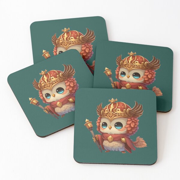 Item preview, Cute Chibi Owl King,  Tiny Owl , gift for owl lover, I’ll Owl ways love you, owl Valentine, coffee valentine designed and sold by Mumzy2many.