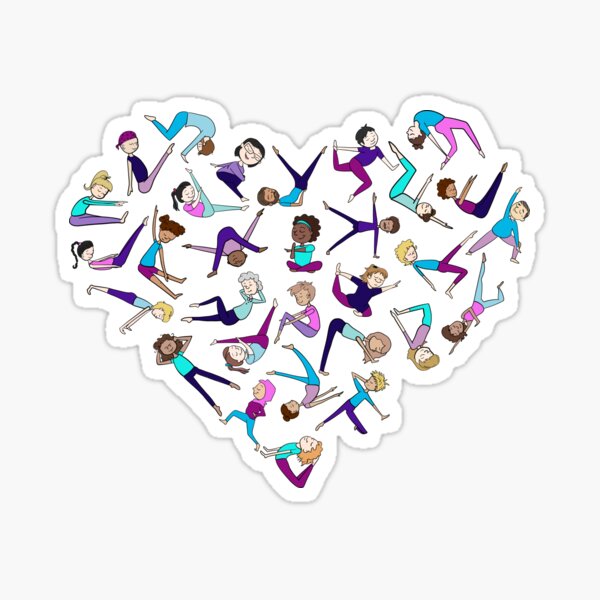 Pilates Heart Sticker