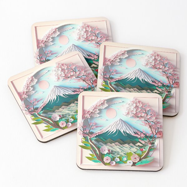 Item preview, Mount Fuji Paper cut Poster Print designed and sold by Charlies-Artbox.
