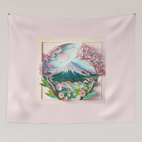 Item preview, Mount Fuji Paper cut Poster Print designed and sold by 3 CITIES.