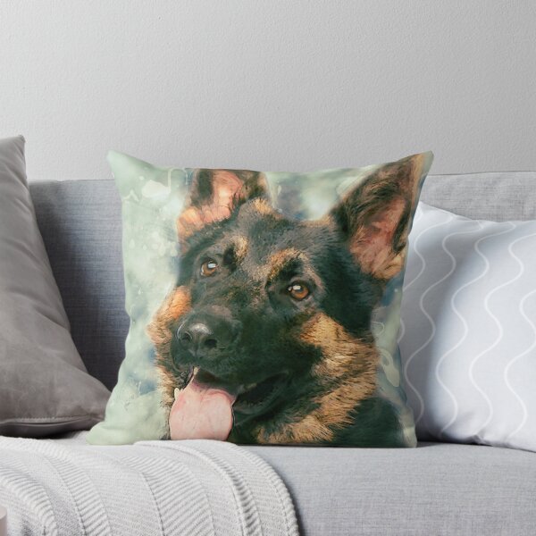 Item preview, Working German Shepherd Dog GSD -  Watercolor designed and sold by k9printart.