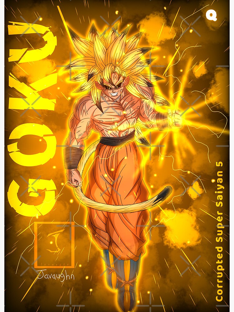 Corrupted Super Saiyan 5 GOKU, Dragon Ball NEW AGE INSPIRED Mounted Print  for Sale by Quietyou