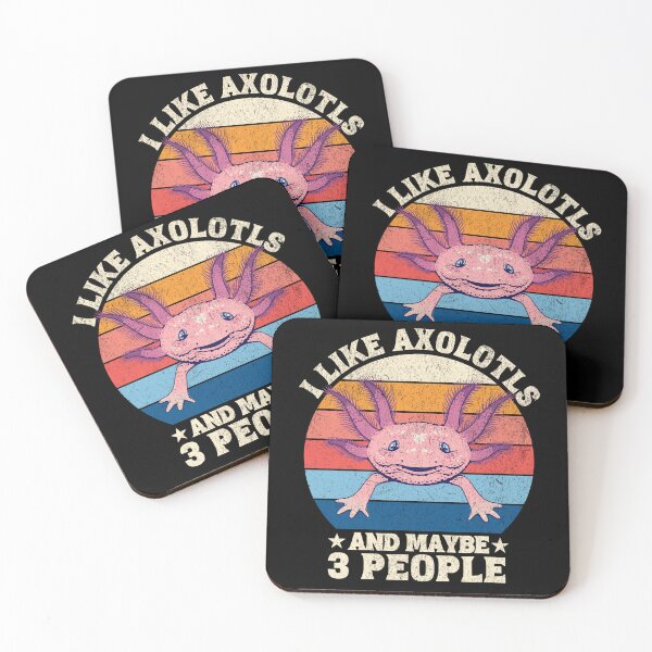 Item preview, I Like Axolotls And Maybe Like 3 People Retro Vintage Funny Axolotls designed and sold by Unicorny-Design.