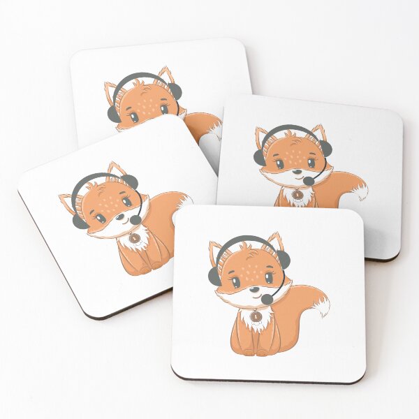 Item preview, smiling musical fox designed and sold by Emotionsy.