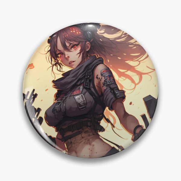 Item preview, Akiko-military Anime / Manga Girl designed and sold by EnjoyDigitalArt.