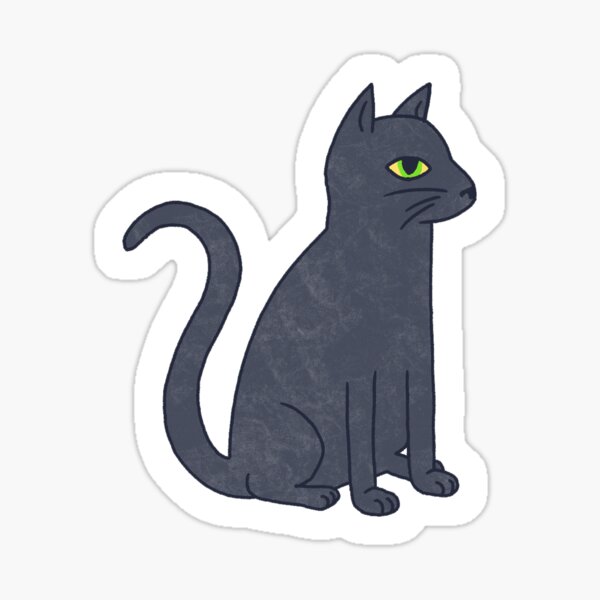 Black Cat with Yellow Eyes Sticker – Reverie Goods & Gifts