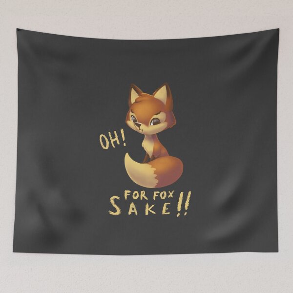 Item preview, For fox sake - Funny Pun - Cute Fluffy Animal designed and sold by BlancaVidal.