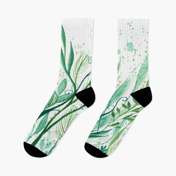 Item preview, Sea Garden 2 - Intuitive abstract watercolour painting resembling underwater plants in green and blue designed and sold by klbailey.