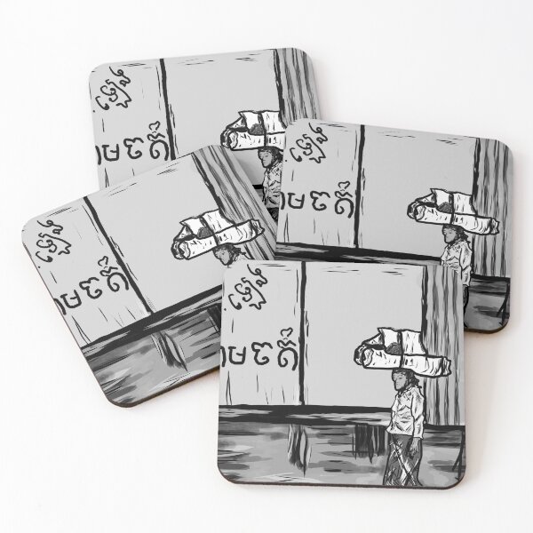Item preview, Woman walking to market in the rain designed and sold by NPLstudios.