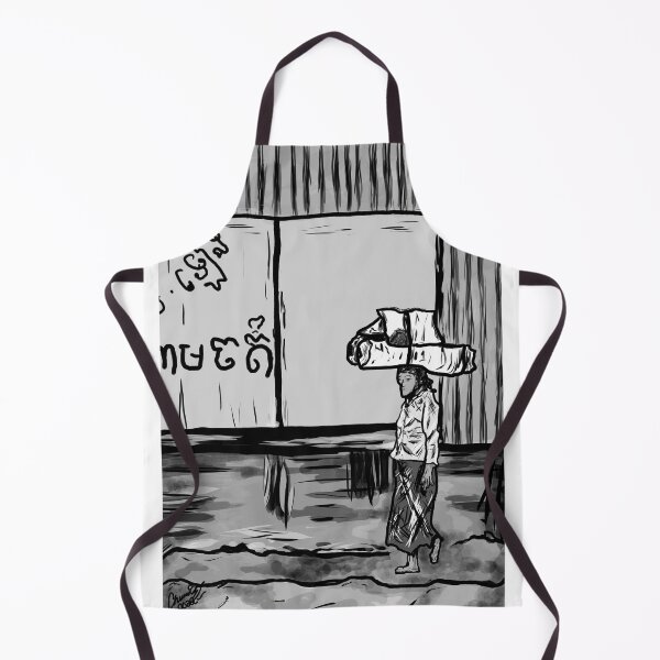 Item preview, Woman walking to market in the rain designed and sold by NPLstudios.