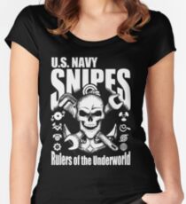 United States Navy Pit Snipes Design Tailliertes Rundhals-Shirt