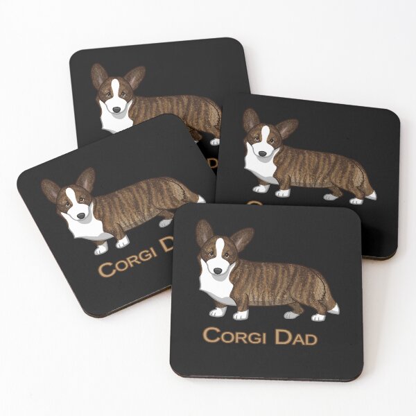 Item preview, Black Tan Brindle Cardigan Welsh Corgi Dad Dog Lover designed and sold by Baudendistel.