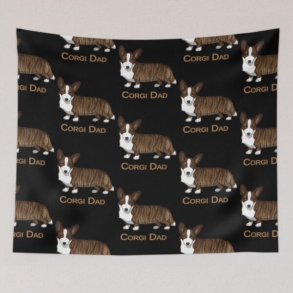 Item preview, Black Tan Brindle Cardigan Welsh Corgi Dad Dog Lover designed and sold by Baudendistel.
