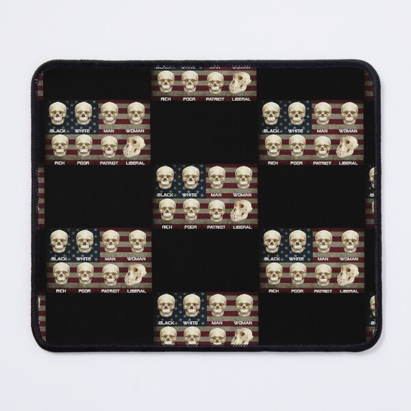 Item preview, Black White Patriot Liberal Skulls designed and sold by Baudendistel.