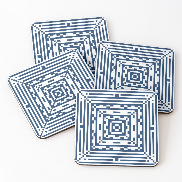 Item preview, Blue/White Blocky Tile designed and sold by Grey Smith.