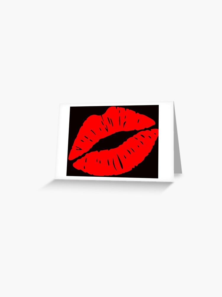 Kiss Me, lips, love, romance, red, blue, black, HD phone wallpaper