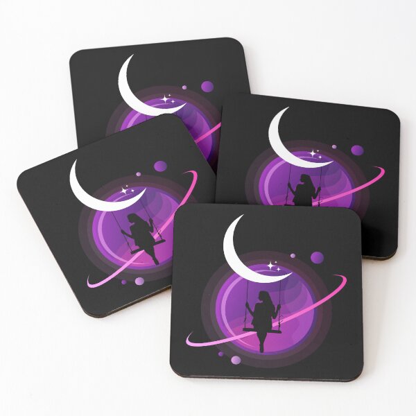 Item preview, Girl Swinging in the Moon in Space designed and sold by Popping Colors.
