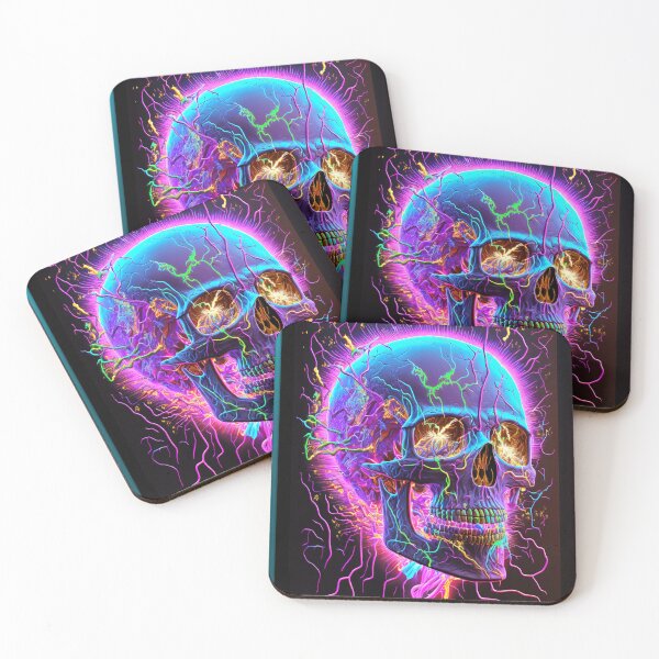 Item preview, Neon Skull designed and sold by EmanateArt.