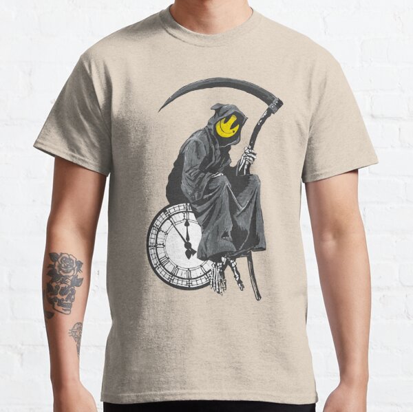 banksy grim reaper clock Classic T-Shirt