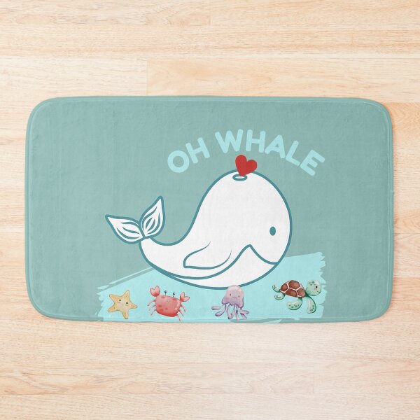 Artikelvorschau, Oh Lovely Whale Lustiges Sprichwort-Wortspiel von Oh Well- Ich liebe Wale entworfen und verkauft von LILY ROSE.