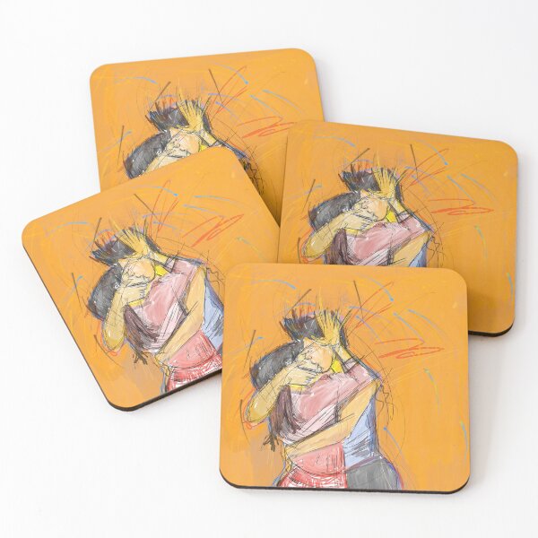 Item preview, passionate kissing lovers painting designed and sold by KARTICK DUTTA.