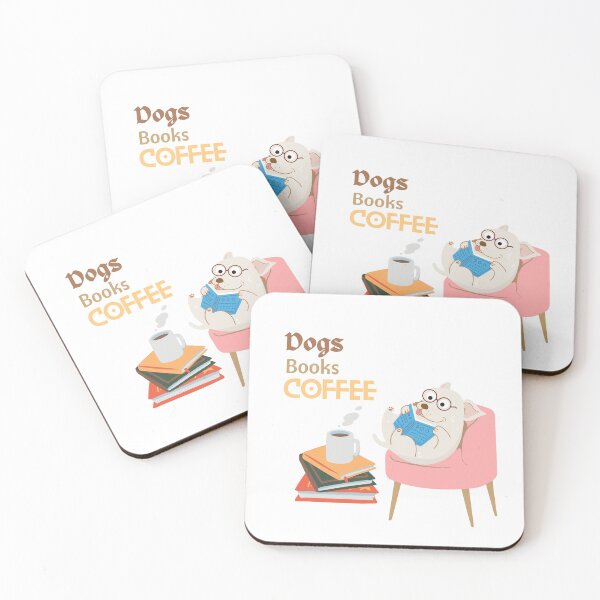 Item preview, Dogs Books And Coffee Dog Reader Coffee Quote designed and sold by FunnyFreak.