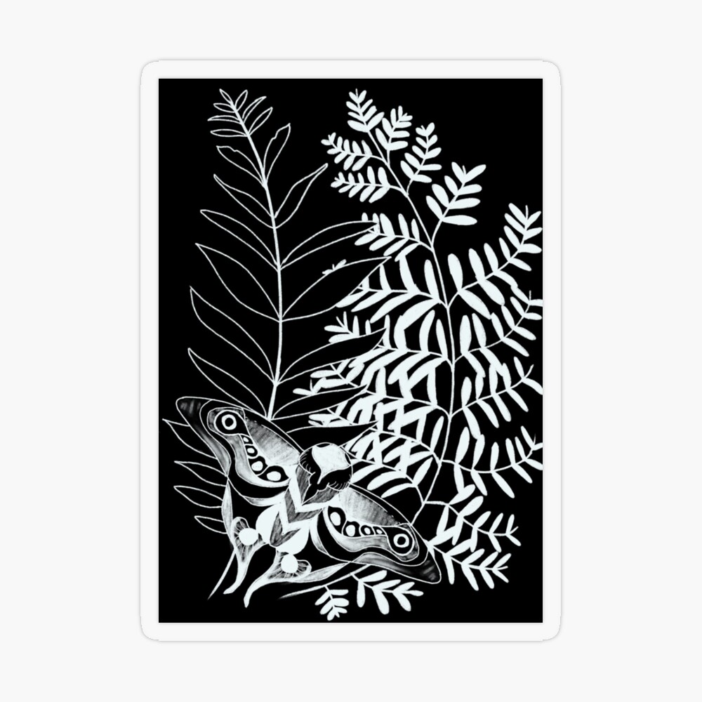 The Last of Us Part 2 Ellie's tattoo black and white | Art Board Print