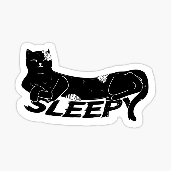 Sleepy Cat Sticker For Sale By Dustin29 Redbubble 2614