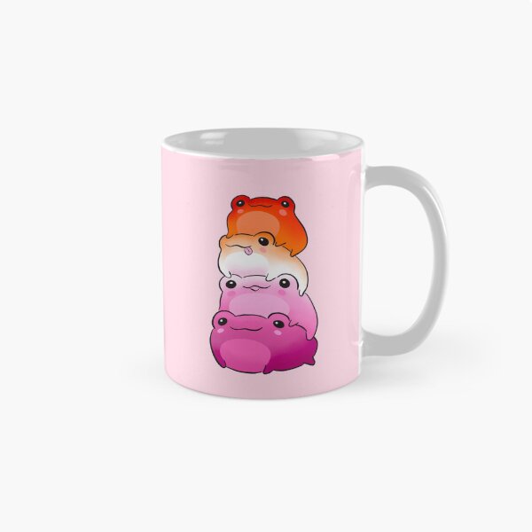 Item preview, Subtle Sapphic Pride Frog Pile in Lesbian Flag Colors: A Cute Kawaii LGBTQ Gift Celebrating Gay Solidarity and Queer Aesthetics designed and sold by MinistryOfFrogs.