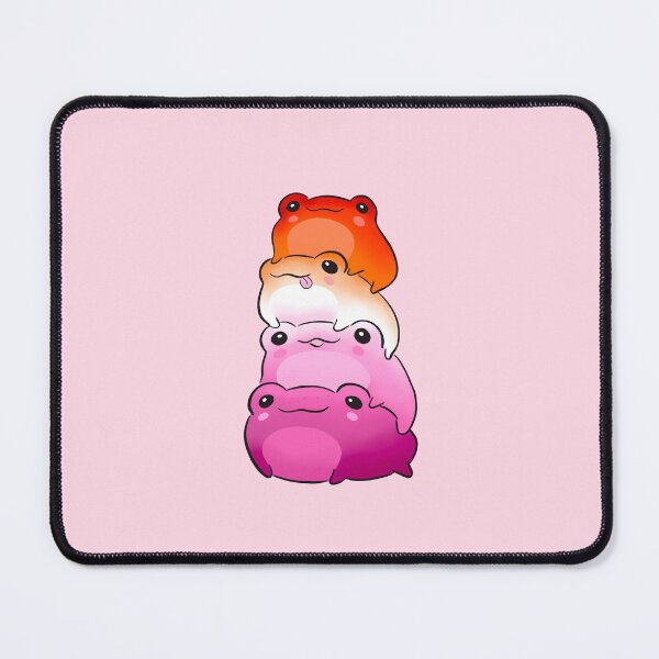 Item preview, Subtle Sapphic Pride Frog Pile in Lesbian Flag Colors: A Cute Kawaii LGBTQ Gift Celebrating Gay Solidarity and Queer Aesthetics designed and sold by MinistryOfFrogs.
