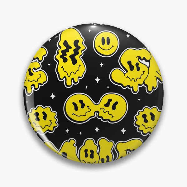 Item preview, Psychedelic smiley face yellow liquid emodji designed and sold by ReneMagritteArt.