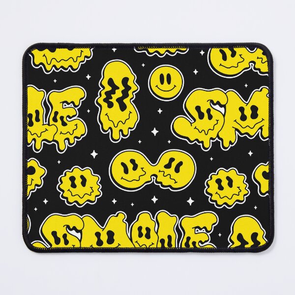 Item preview, Psychedelic smiley face yellow liquid emodji designed and sold by ReneMagritteArt.