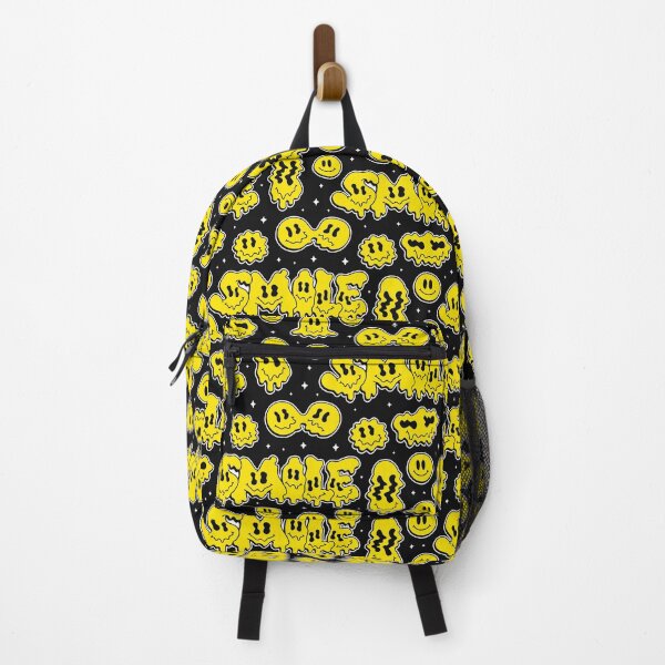 Item preview, Psychedelic smiley face yellow liquid emodji designed and sold by ReneMagritteArt.