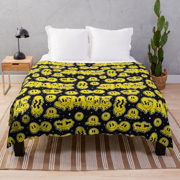 Item preview, Psychedelic smiley face yellow liquid emodji designed and sold by ReneMagritteArt.