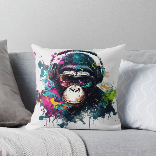 Item preview, Ink Splash DJ Chimp designed and sold by Abili-Tees.