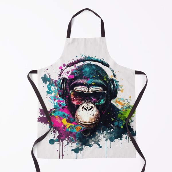 Item preview, Ink Splash DJ Chimp designed and sold by Abili-Tees.