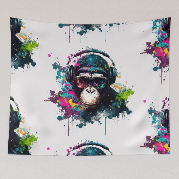 Item preview, Ink Splash DJ Chimp designed and sold by Abili-Tees.