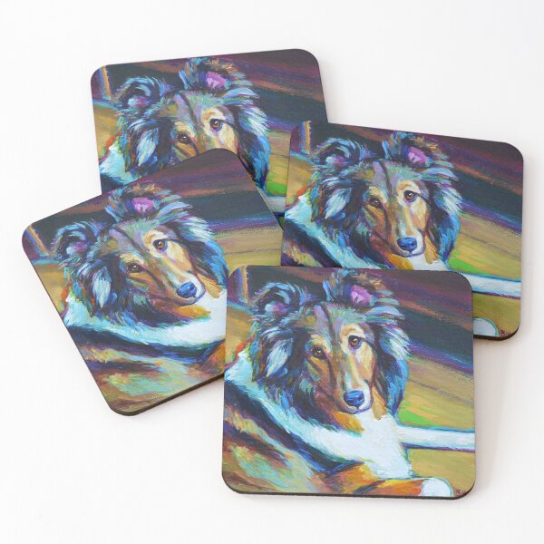 Item preview, Colorful SHELTIE by Robert Phelps designed and sold by RobertPhelpsArt.
