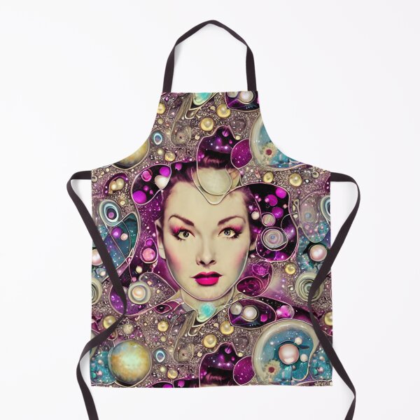 Item preview, 1950’s Gorgeous Goddess * Rock and Roll Vintage Vixen * Retro Woman with Pearls and Gemstones designed and sold by BadassBazaar.