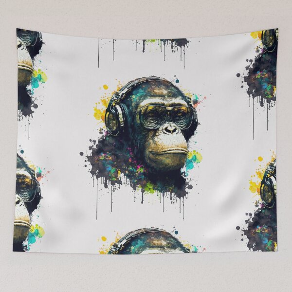 Item preview, Graffiti DJ Chimp designed and sold by Abili-Tees.