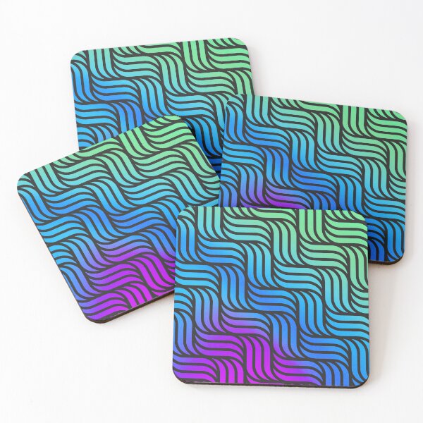 Item preview, Modern Bright Contemporary Basket Weave Pattern Design On A Teal Blue, Purple & Dark Pink Gradient   designed and sold by Kodexstore.