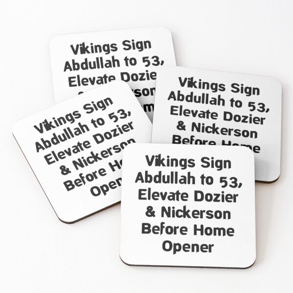 Item preview, Vikings Sign Abdullah to 53, Elevate Dozier & Nickerson Before Home Opener designed and sold by Mytaniyes.
