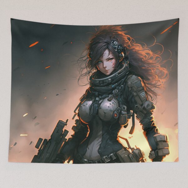 Item preview, Asuka-military Anime / Manga Girl designed and sold by EnjoyDigitalArt.