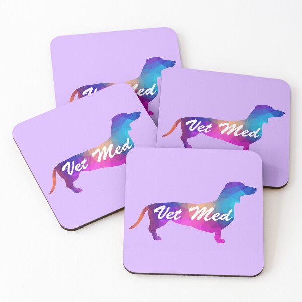 Item preview, Vet Med (Dachshund in mosaic and Purple background) designed and sold by STEMphrases.
